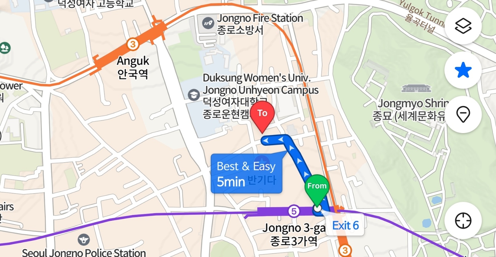 Jongno 3-ga Station to ibis
